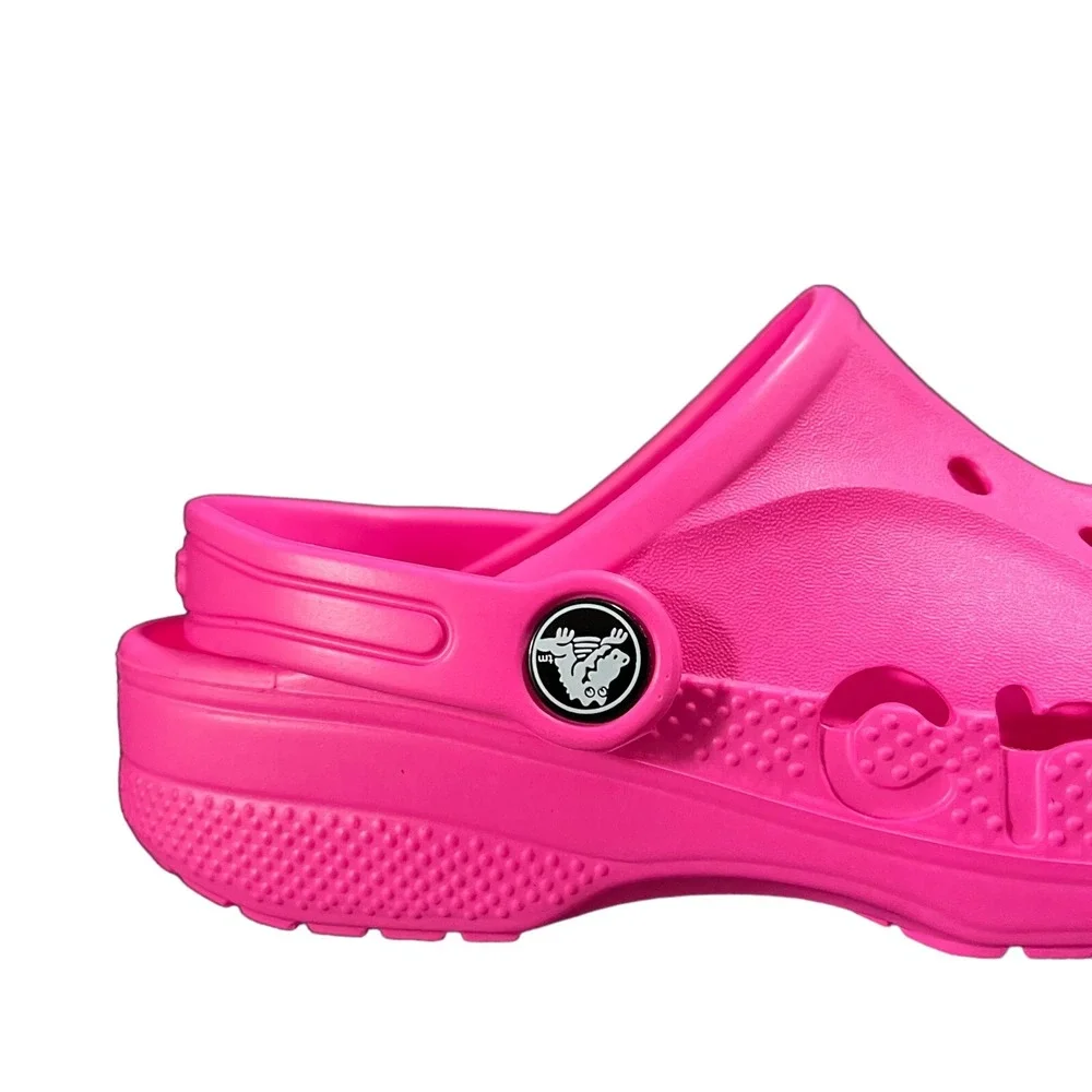 Crocs Baya Youth Girls Slip-on Clogs Size 2 (J2) Pink Water Friendly Lightweight